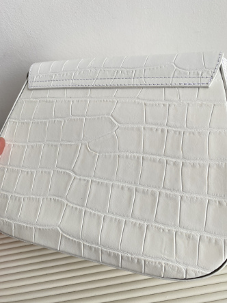 Сумка 0307 Белый кроко-кожа (499)